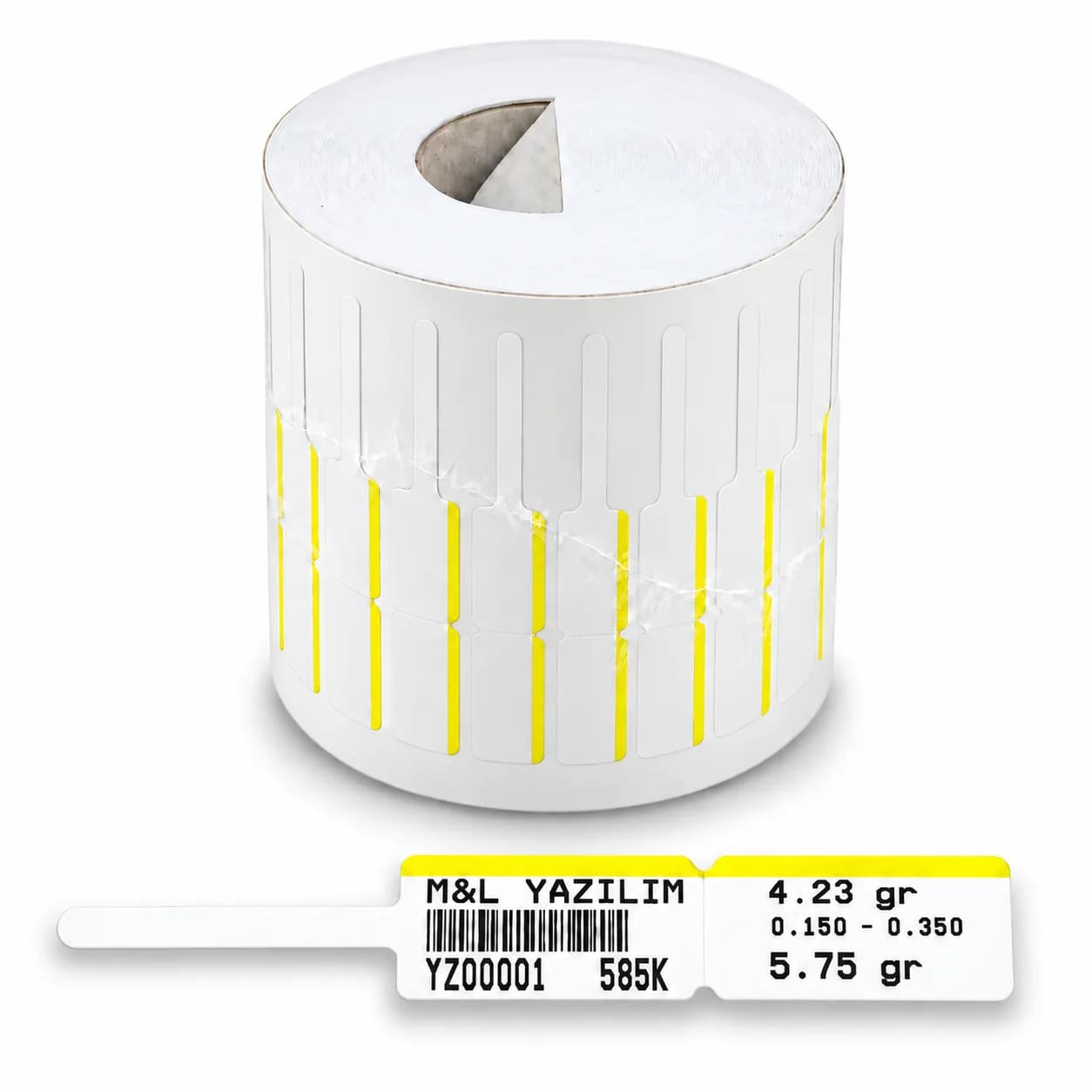 Etiket Sarı Çizgili — Etiketleme Ürünleri, M&L Akdeniz